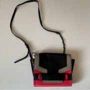 Vince Camuto Leather Crossbody Colorblock Foldover Handbag