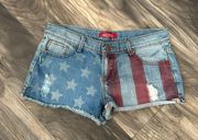 american flag fourth of july denim shorts size 26