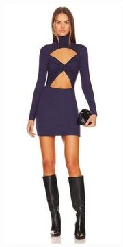 Superdown Karly Cutout Dress in Navy Blue