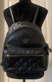 Guess Black Logo Backpack