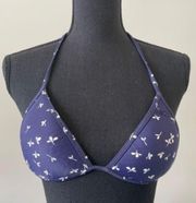 O’Neill Swimwear Sz S Adorable Navy Blue String Bikini Top