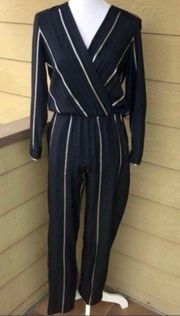 Maje Panti Striped Jacquard Jumpsuit