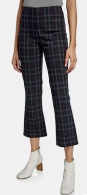 Bailey 44 High Rise Pants Versatile Black & Gray Windowpane Plaid Womens Large