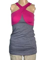 Be Up Inspire Womens Tank Top Halter Top Sleeveless Yoga Workout Pink Small