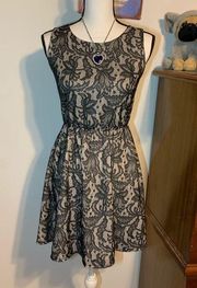 Heart Soul Black Lace Overlay Dress