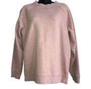 Topshop Womens Sweatshirt Sz 6 Heather Pink Crew Neck Sweatshirt Raglan Sleeve