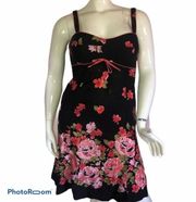 R&K floral print sweetheart dress