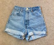 ZARA  high rise light wash jean shorts in size 0