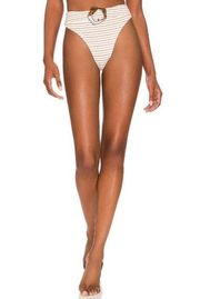 Tularosa Tasya High Waist Bottom Bronze Stripe Womens Size Small