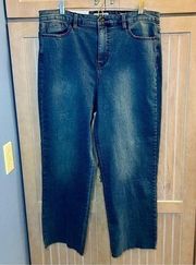 Social Standard by Sanctuary High Rise Crop Straight Leg Jean Size 16 NEW