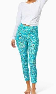 luxletic 24” high rise midi leggings turquoise oasis xs