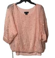 Investments pink lace over top with banded waist