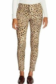 J. McLaughlin Baxter Pants Jeans Leopard Animal Print Size 6 Zip Ankles