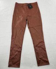 Shinestar Womens Size XLarge Super High Waist Perfect Fit Vegan Leather Pants