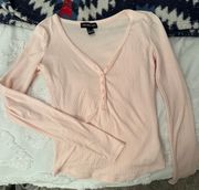 Pink Rose Henley Top