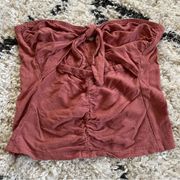 Free people strapless cinched bow wow tube top