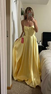 Bright Yellow prom Dress