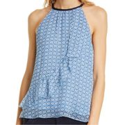 Joie Corisande Silk Halter Neck Ruffled Tank Top BIN3