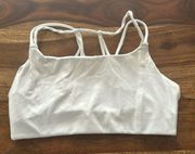 Athleta white strappy bra, size small