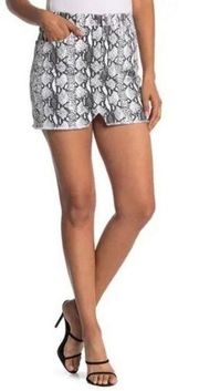 FRAME Le Mini Skirt Grey Paython Print size 24