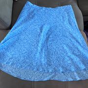 JACLYN SMITH Blue with Flower Design Skirt Size Extra Large