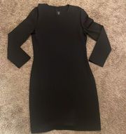 Knit Long Sleeve Little Black Dress