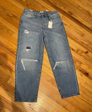 Boyfriend Raw Frayed Mid Rise Relaxed Fit Slim Leg Spring/Summer 22’ 90’s Vintage Y2k Aged Denim