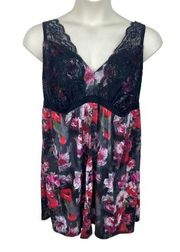 New Sleep by Cacique Babydoll Nightie Womens Plus18/20 Black Floral Lace Sexy