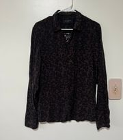 NWOT All Saints Xs Leopard Print Blouse. 