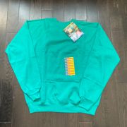 Hanes NWT Vintage 90’s Green  Made in USA Men’s Crewneck Sweater Sz. XL