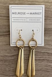 Melrose & Market Gold Drop Earrings NWT