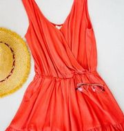 Ruffly romper rusted color