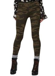 Sanctuary Grease Camo Green/Black/Brown Leggings