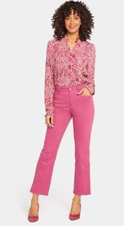 NWT NYDJ Relaxed Straight Ankle Square Pocket Jeans in Red/Pink Size 10