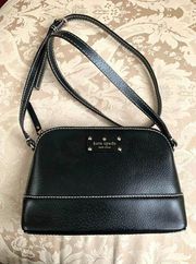 Kate Spade NEW  Wellesley Hanna Crossbody Leather Bag in Black