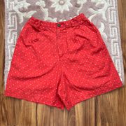 vintage shorts red with multicolor polka dots 25” waist