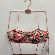 Red Carter Strapless Padded Underwire Bikini Top Size XS New With Tags