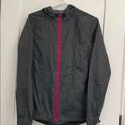 ASICS rain jacket grey with pink