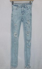 American Eagle AE Light Wash Next level Stretch Super Hi Rise Jegging Jeans