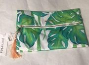 Pura Vida Monstera Leaf Print Toiletry Cosmetic Bag