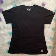 CARHARTT Modern Fit Black Short Sleeve Scrub Shirt