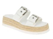 BCBGeneration Womens 8 Scarla Espadrille Bright White Platform Sandal NEW