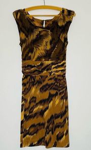 Excellent Condition Diane Von Furstenberg Jamila Animal Print Dress Size 2