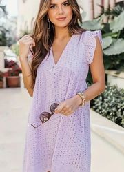Lavender Straight Baggy Dress W/ Pockets