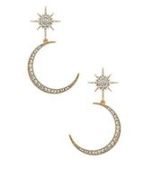 8 Other Reasons Moon And Star Earrings Gold Womens Size OS