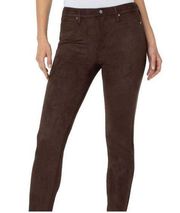 Liverpool faux suede espresso bean colored pants 12