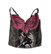 Cacique Black and Pink Lingerie Top