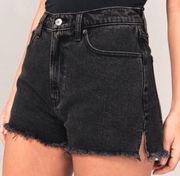 Abercrombie & Fitch Curve Love Black Distressed Mom Shorts Size 30/10