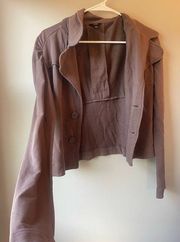 Casual blazer relaxed style in brown size small buttons