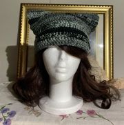 Gray Black Cat Beanie